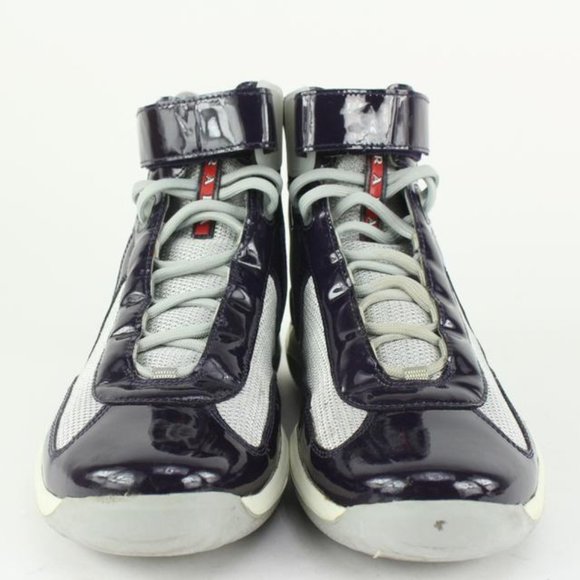 Prada Men's 10 US Cup Patent Leather Vernice Bike Sneaker 4T0341 - Picture 6 of 12